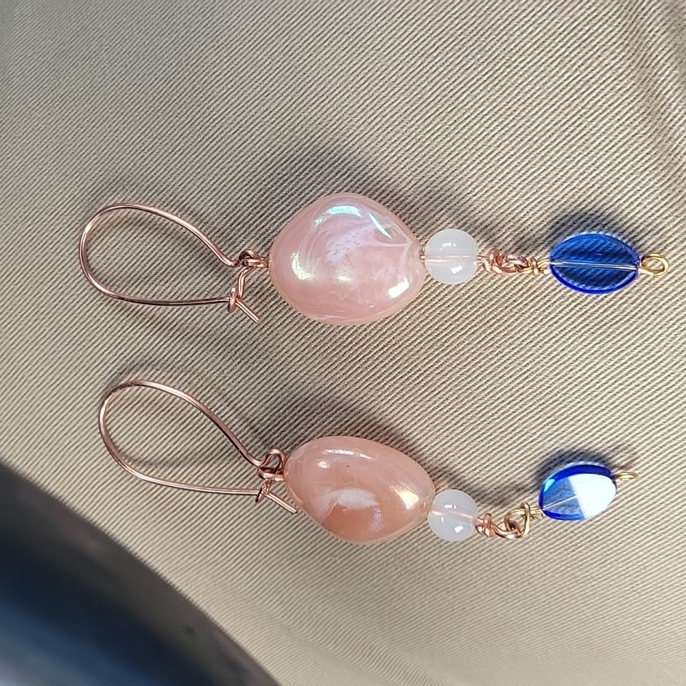 Handmade Wire and Beaded Earrings